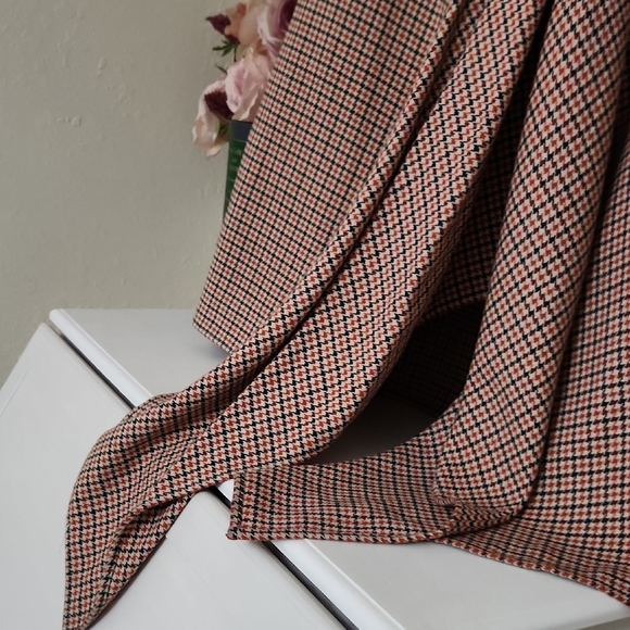 Talbots A-Line Checkered Skirt - Black and Tan XL 14 Career Office Quiet Luxury - Picture 4 of 13